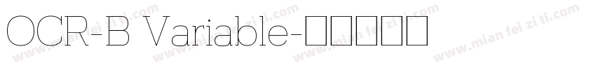 OCR-B Variable字体转换